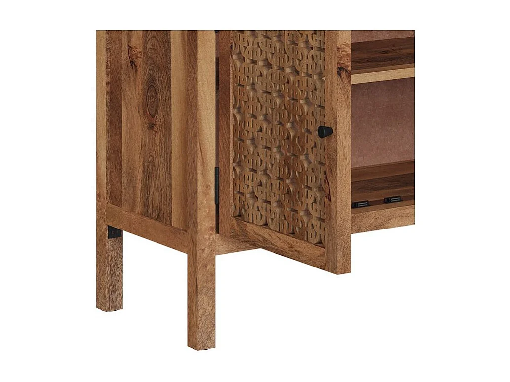 Petit buffet ajouré en bois de manguier - Jaya