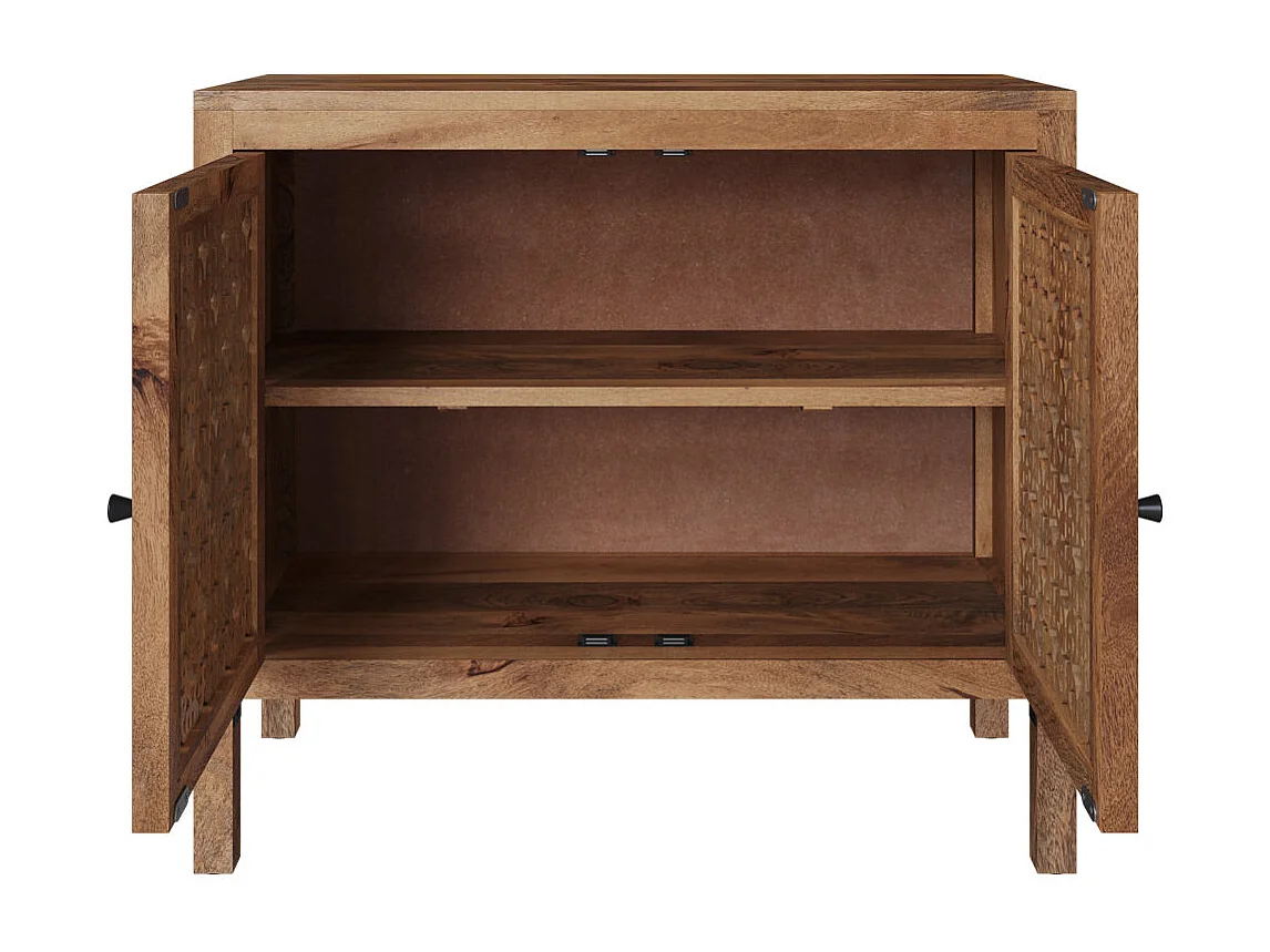 Petit buffet ajouré en bois de manguier - Jaya