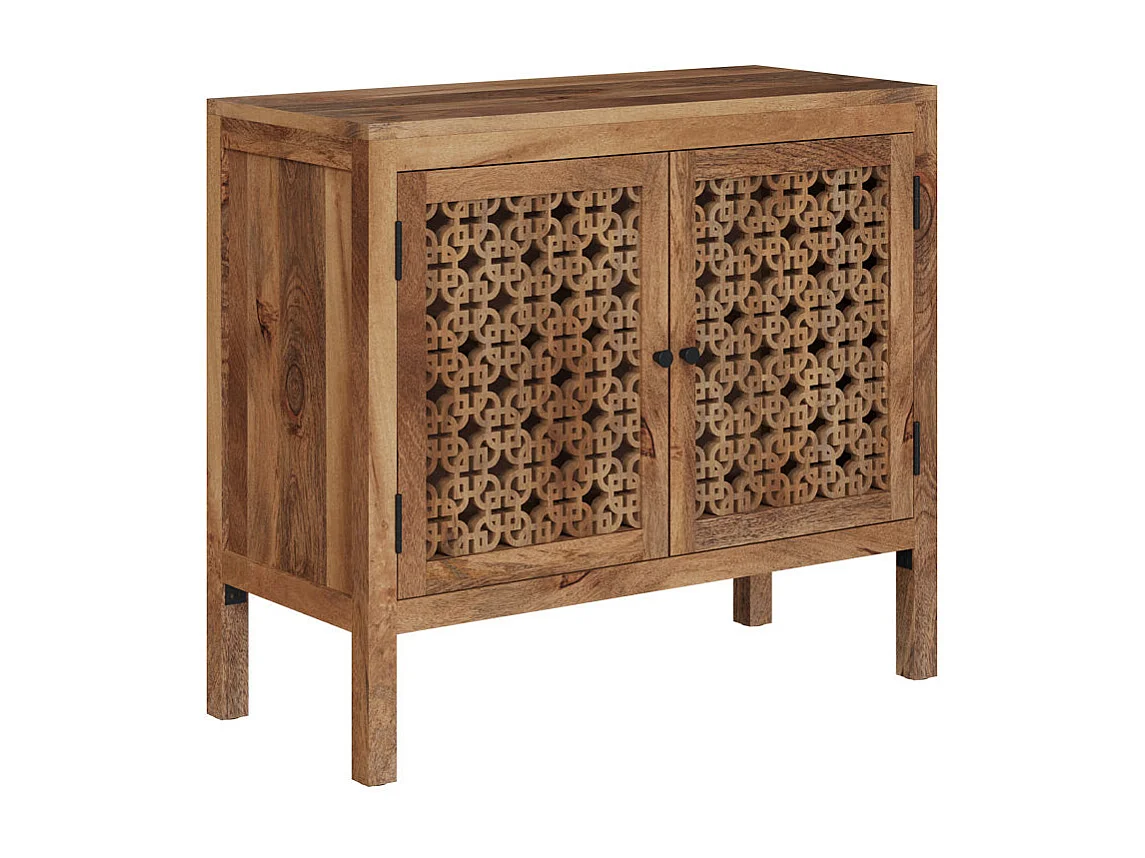 Petit buffet ajouré en bois de manguier - Jaya