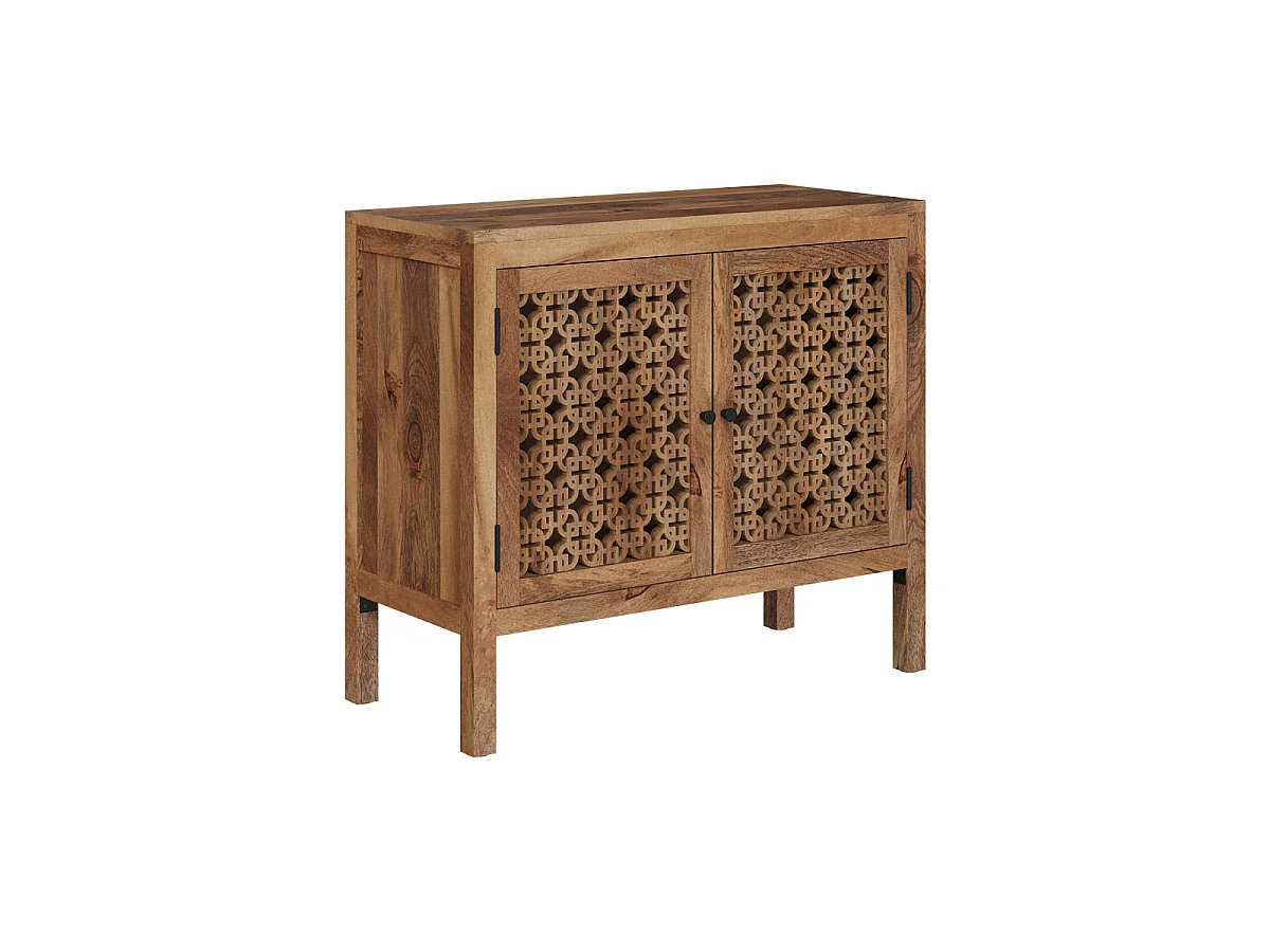Piccolo buffet con intagli in legno di mango - Jaya