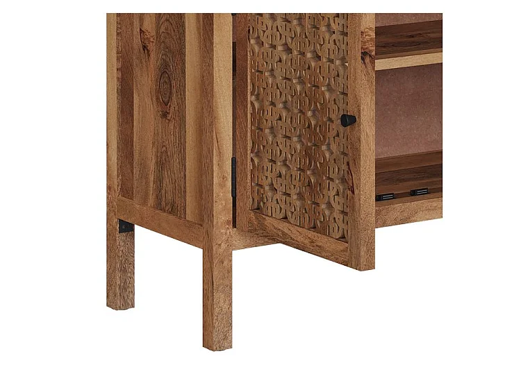 Piccolo buffet con intagli in legno di mango - Jaya