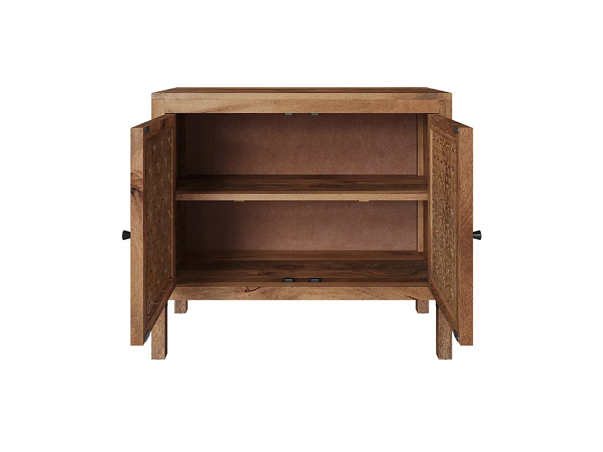 Piccolo buffet con intagli in legno di mango - Jaya