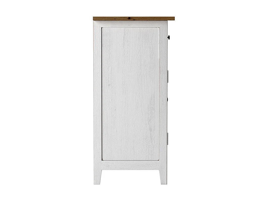 Buffet en bois recyclé blanc effet vieilli - Casa