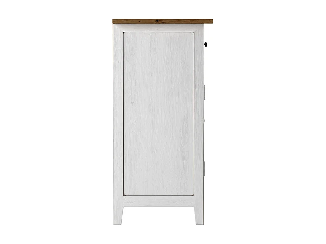 Buffet en bois recyclé blanc effet vieilli - Casa