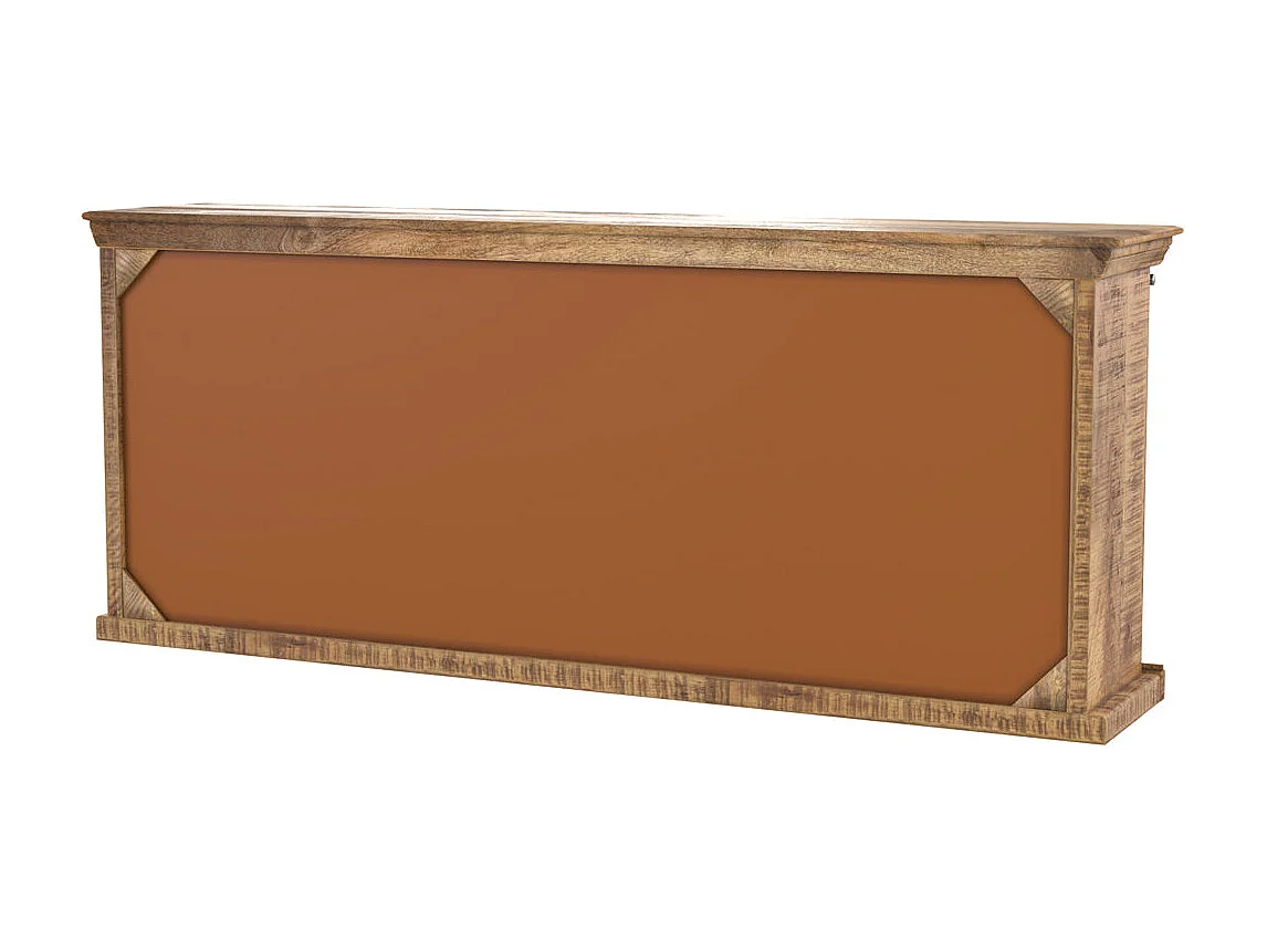 Grande credenza 3 porte 3 cassetti in legno e metallo - Tabuk