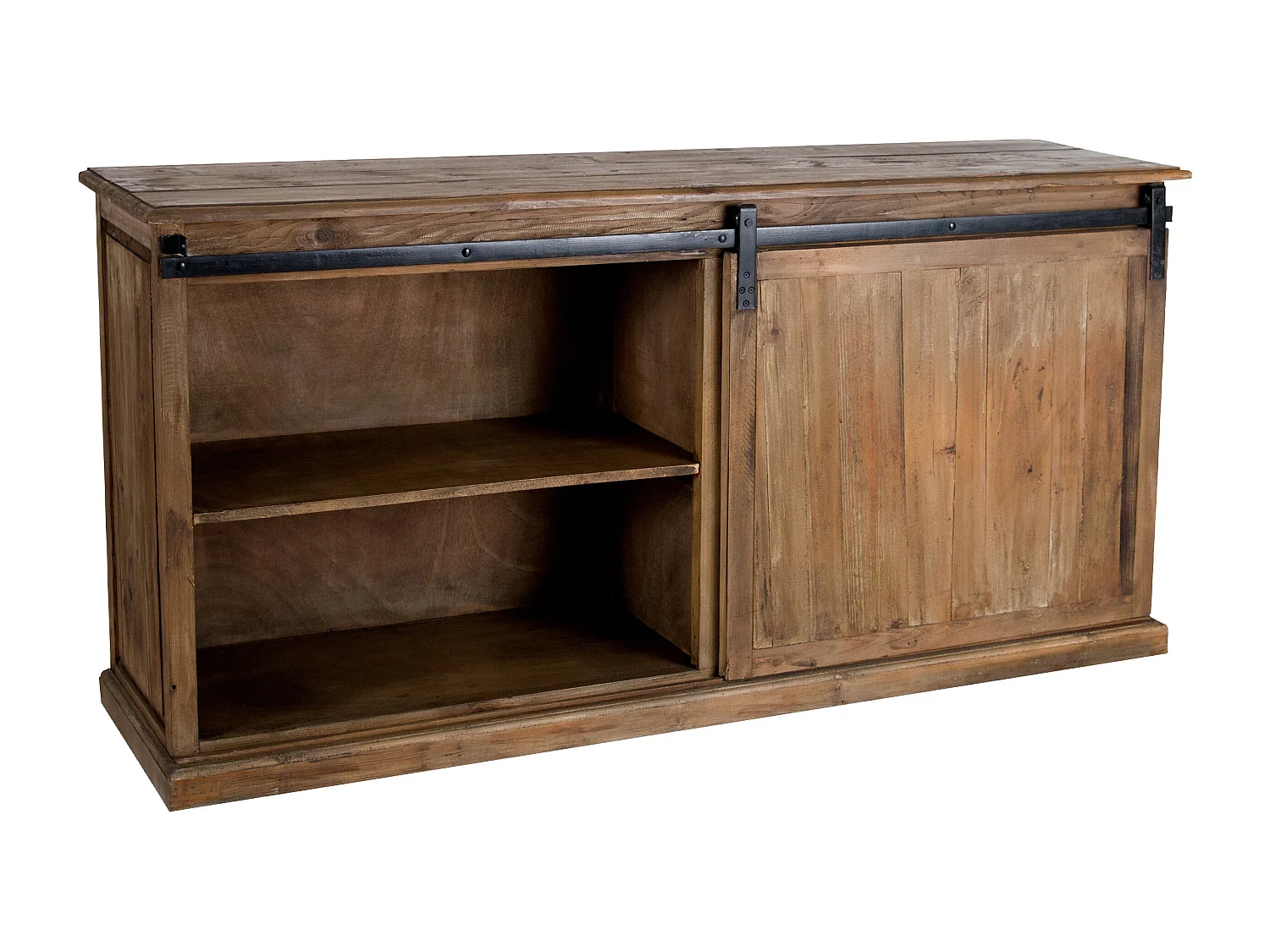 Aparador de madera recuperada, 6 cajones y 1 puerta corredera - Sari