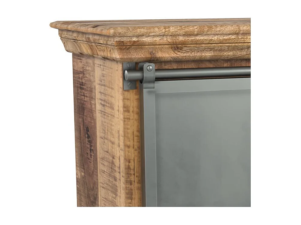 Piccola credenza a 1 anta 3 cassetti in legno e metallo - Tabuk