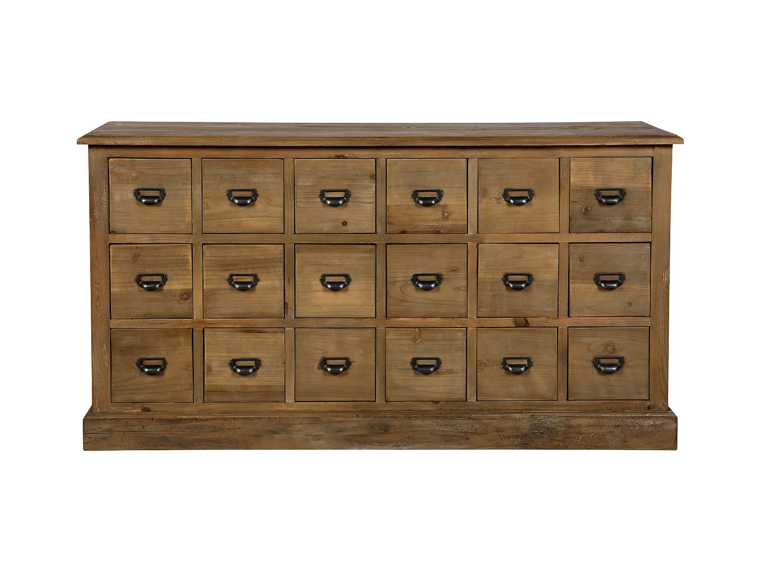 Buffet en bois recyclé 18 tiroirs - Miramas