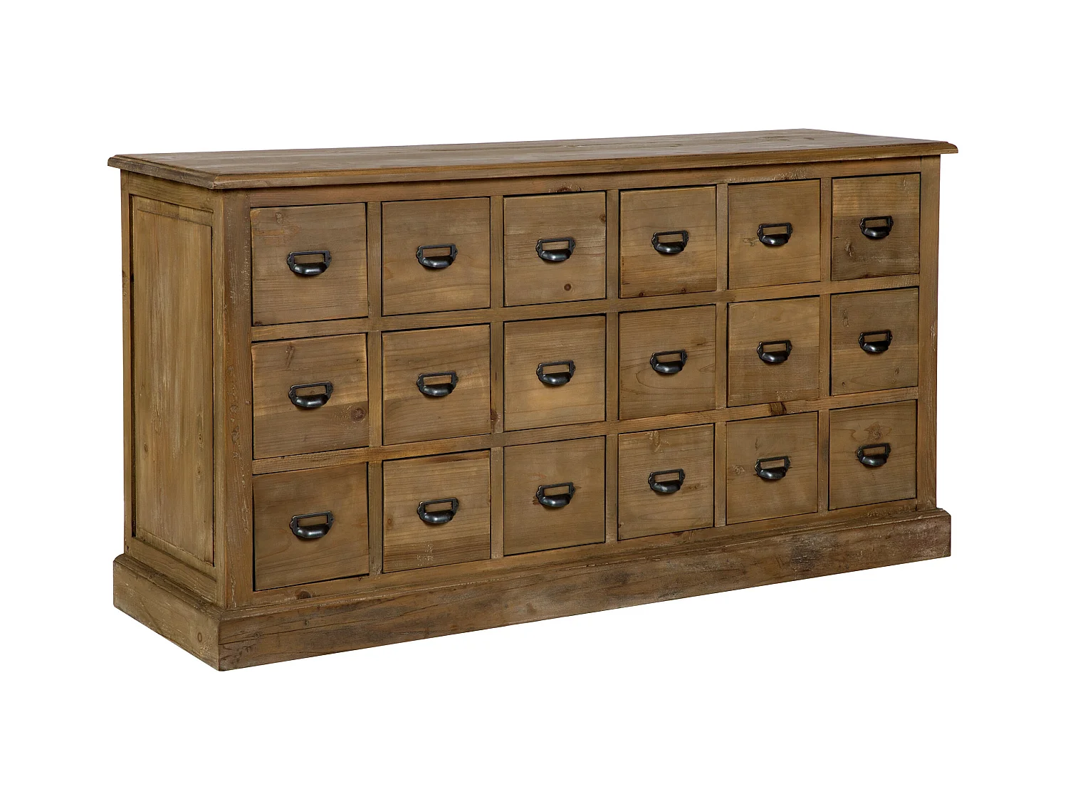 Buffet en bois recyclé 18 tiroirs - Miramas