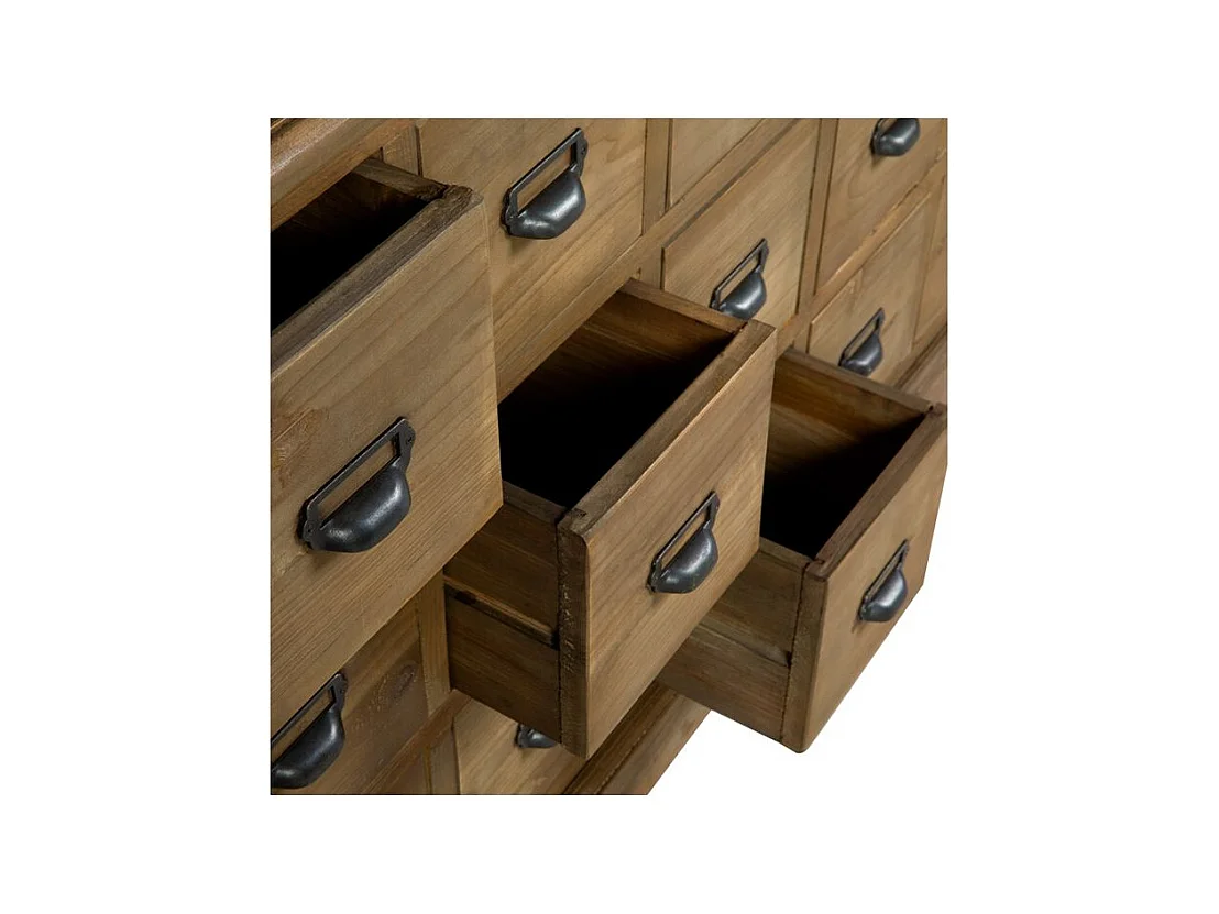 Buffet en bois recyclé 18 tiroirs - Miramas