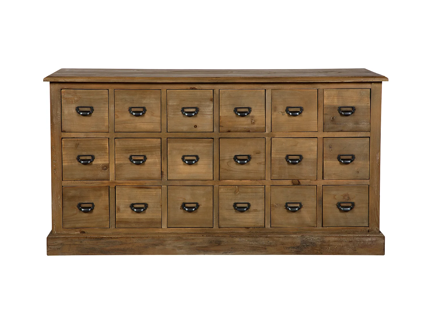 Buffet en bois recyclé 18 tiroirs - Miramas