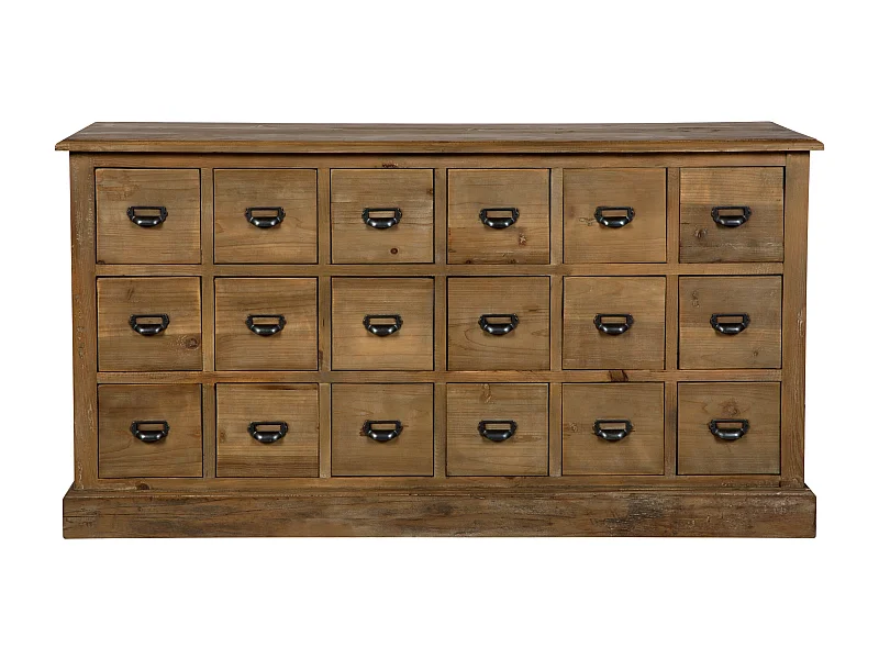 Credenza 18 cassetti in legno di recupero - Miramas