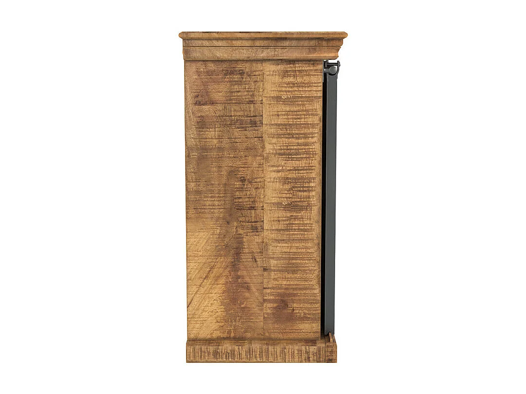 Buffet en bois 3 tiroirs 2 portes coulissantes en métal - Tabuk