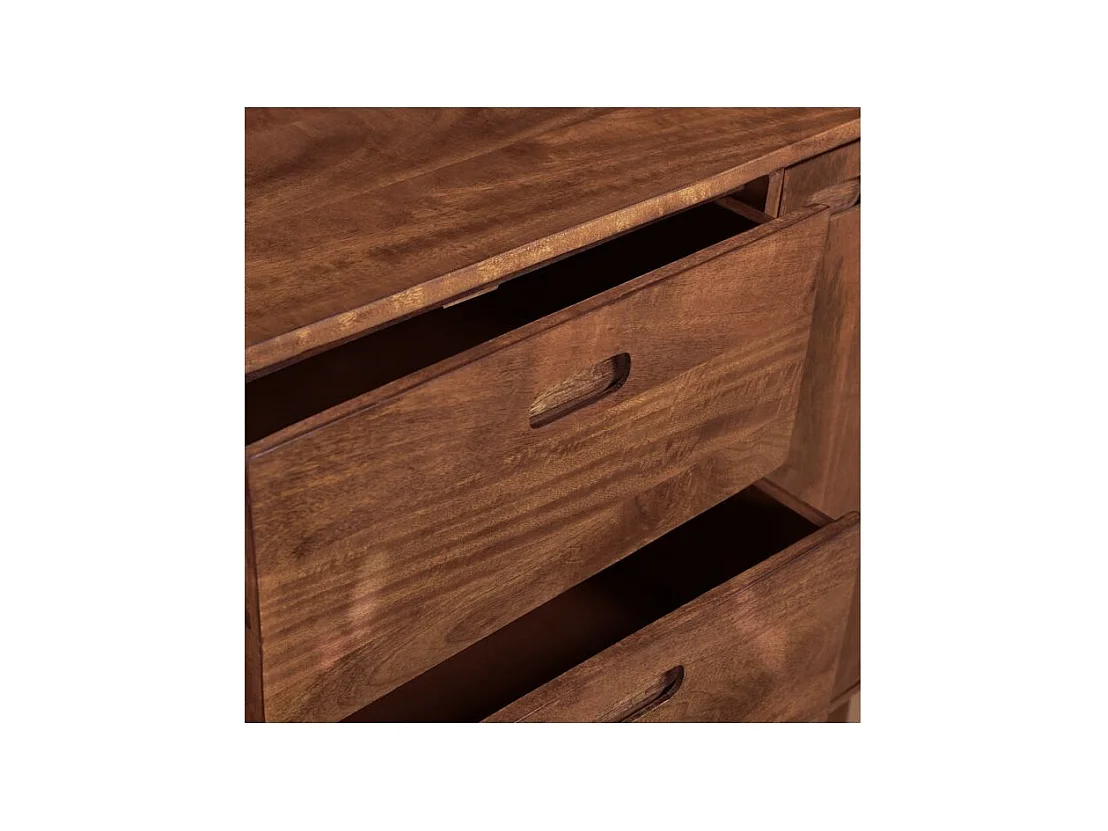 Buffet en bois massif 3 portes 3 tiroirs et détails dorés - Colombo