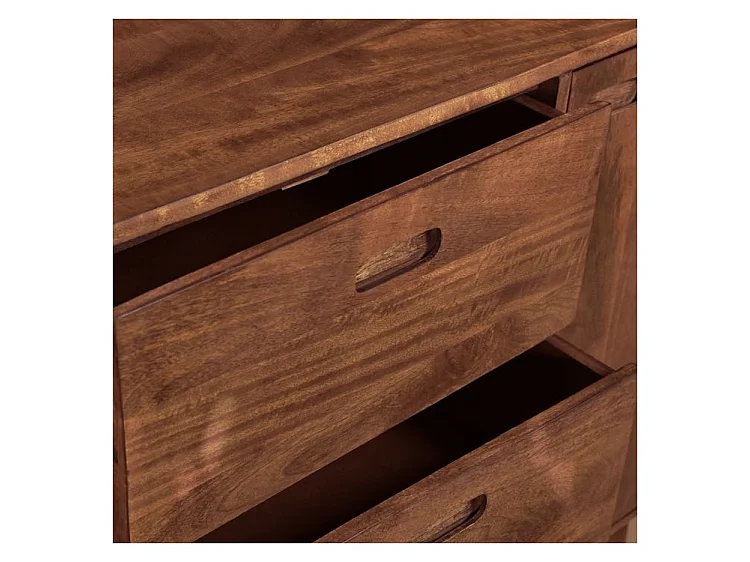 Buffet en bois massif 3 portes 3 tiroirs et détails dorés - Colombo