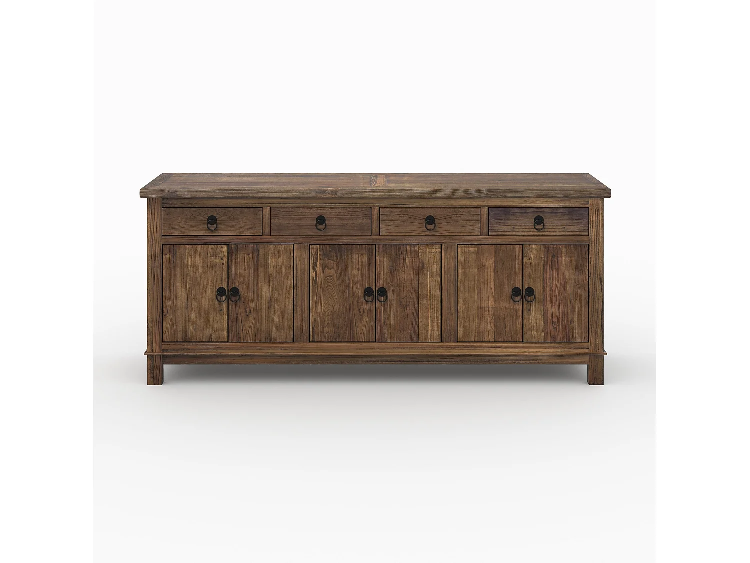 Aparador de madera recuperada con 3 puertas y 4 cajones - Mastic