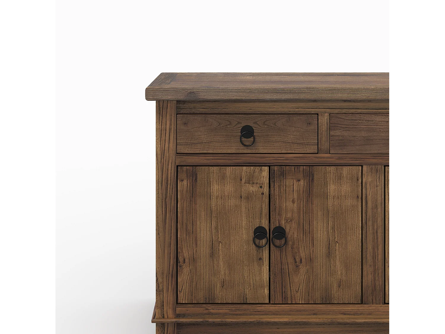 Aparador de madera recuperada con 3 puertas y 4 cajones - Mastic