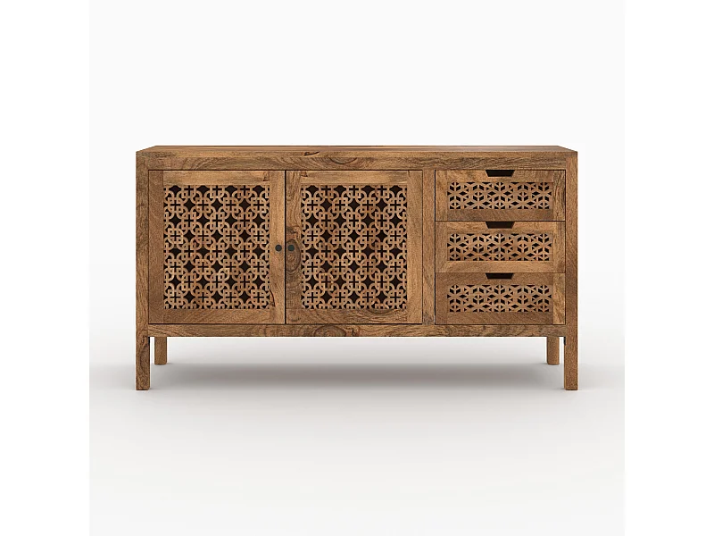Credenza in legno di mango traforato - Jaya