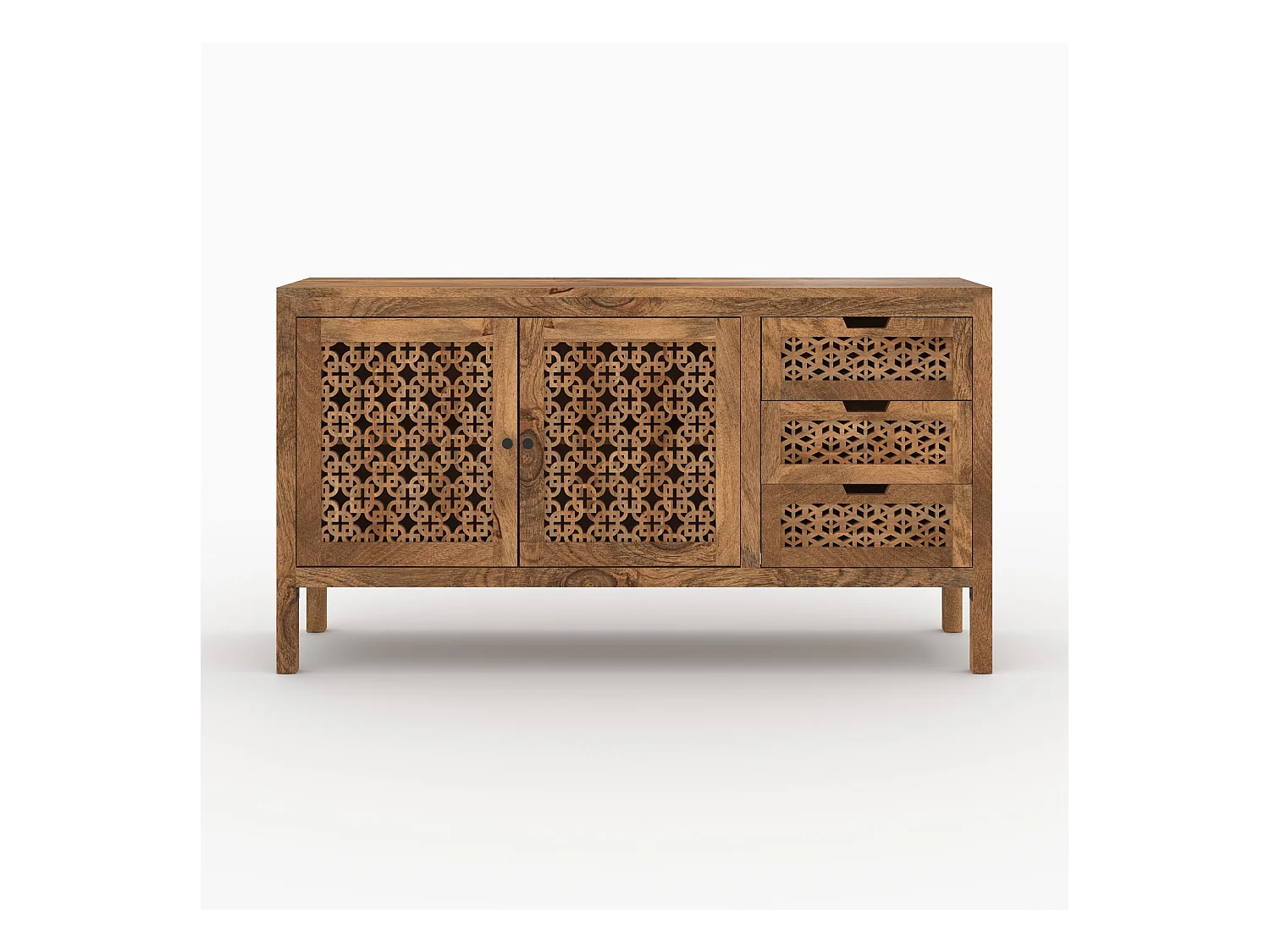 Buffet ajouré en bois de manguier - Jaya