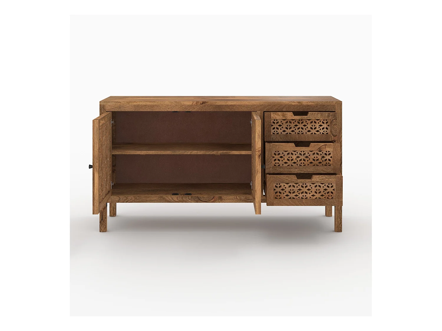 Buffet ajouré en bois de manguier - Jaya