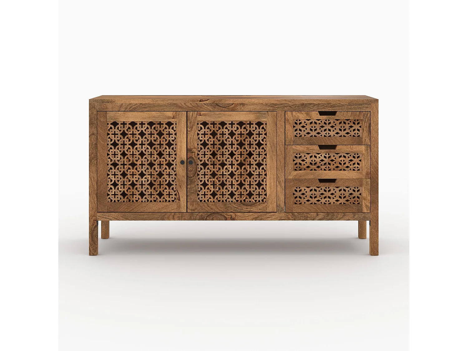 Credenza in legno di mango traforato - Jaya