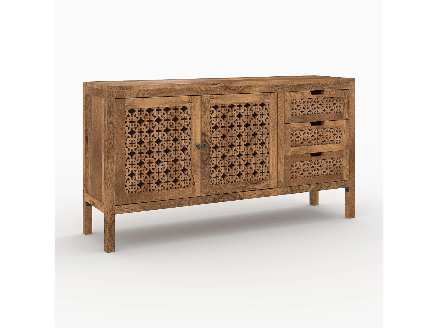 Credenza in legno di mango traforato - Jaya