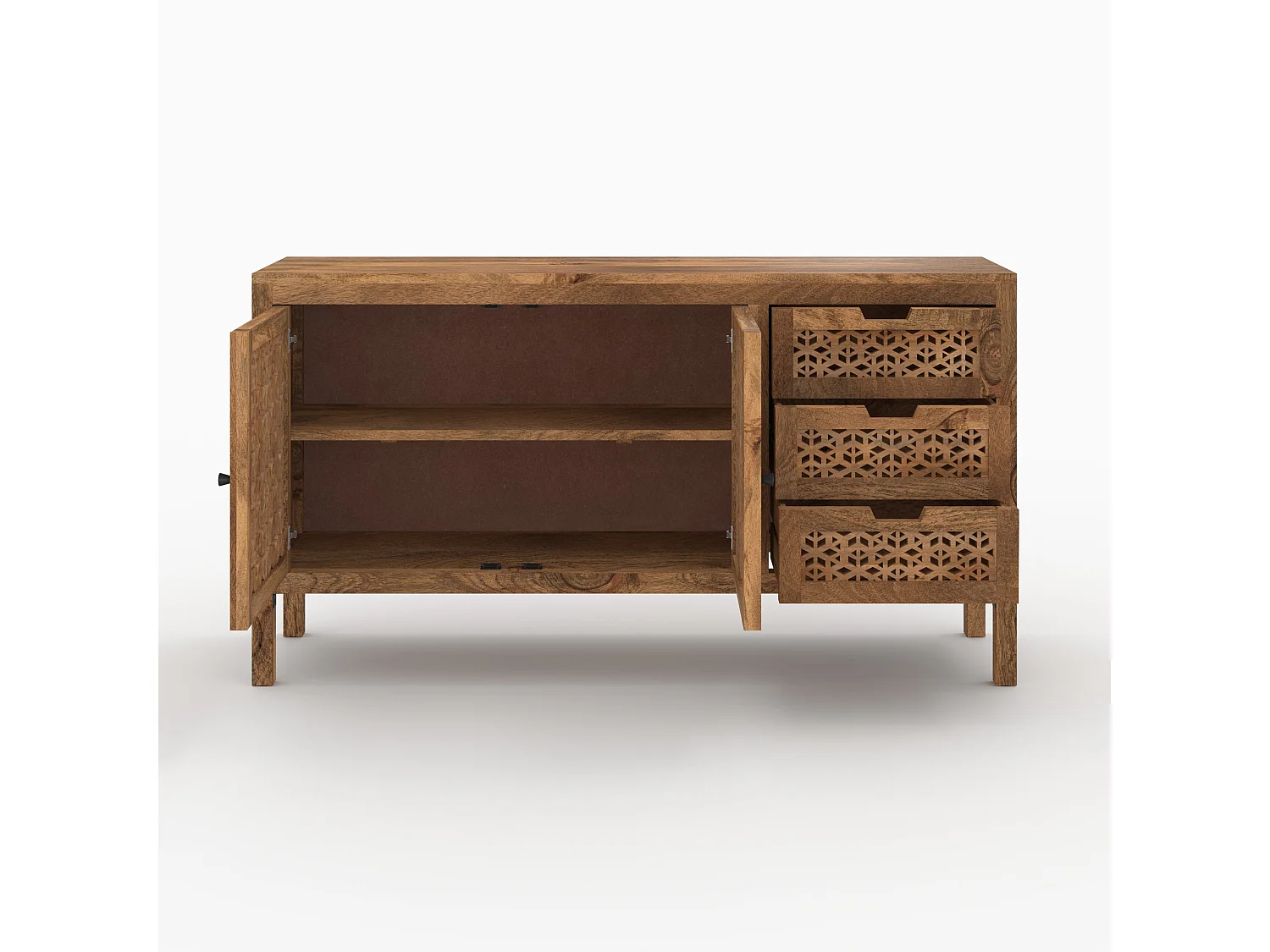Credenza in legno di mango traforato - Jaya