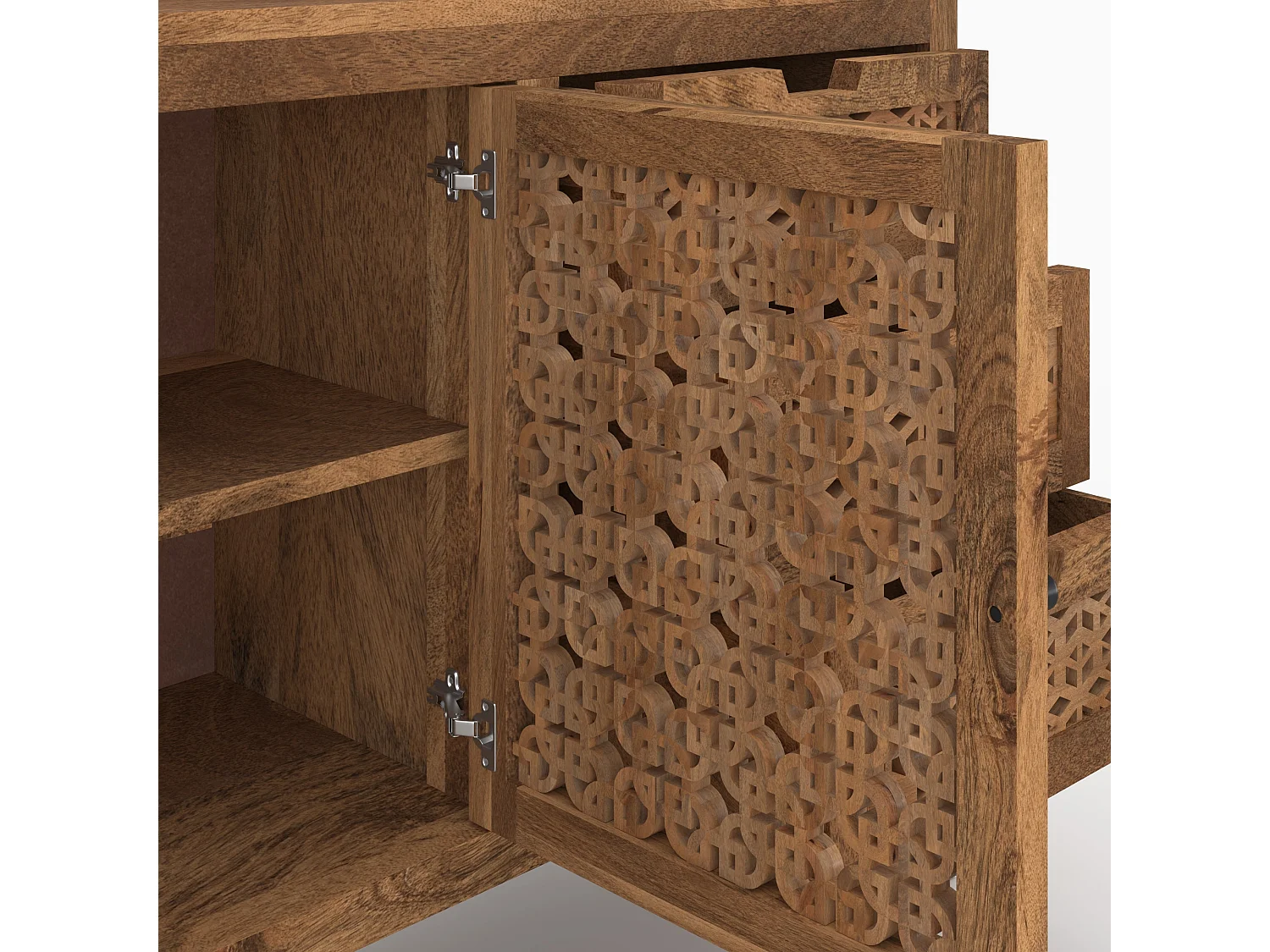 Credenza in legno di mango traforato - Jaya