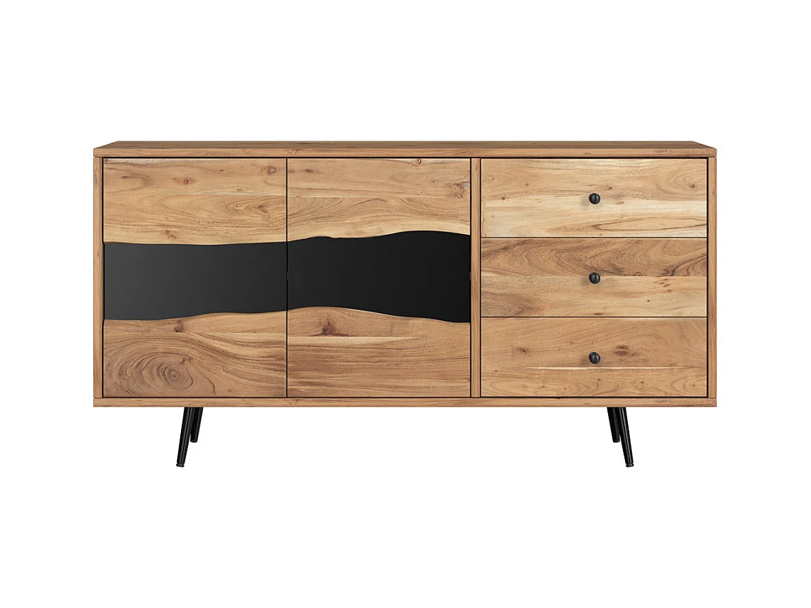 Credenza in legno massiccio di acacia e metallo - Alabama