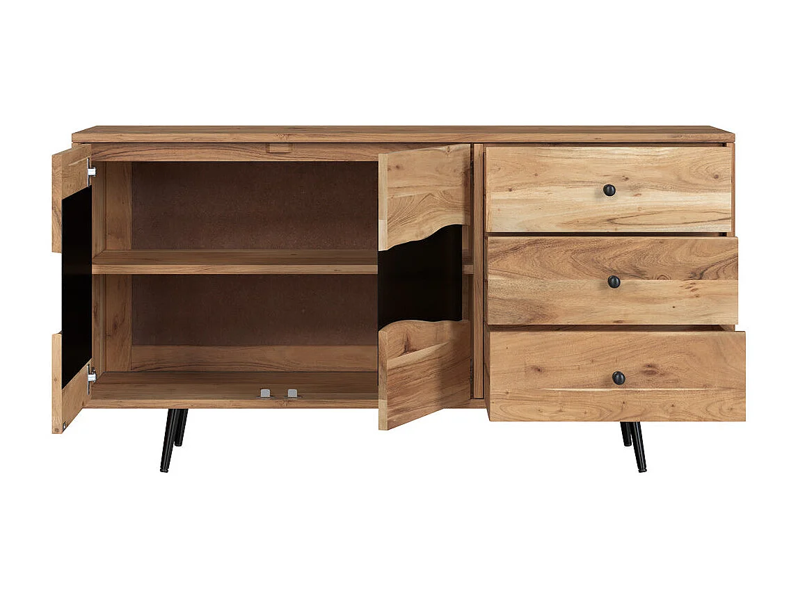 Buffet en bois d'acacia massif et métal - Alabama