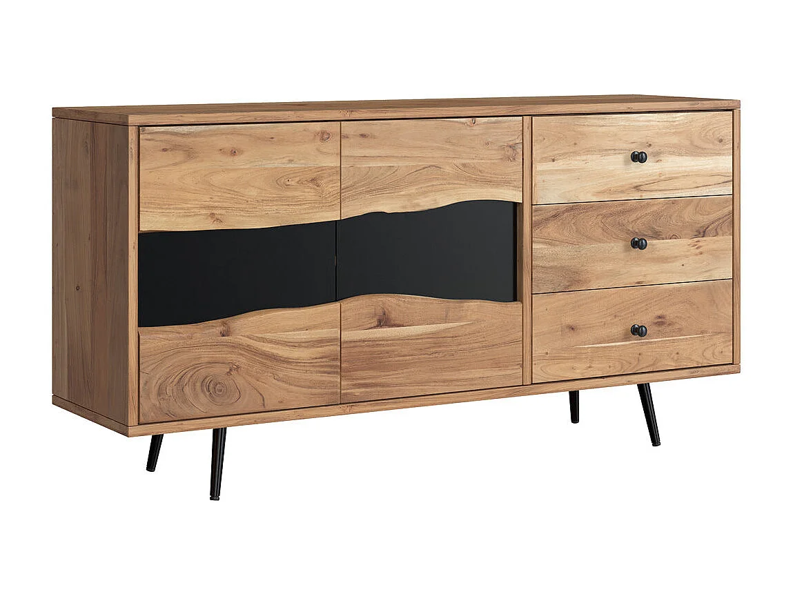 Credenza in legno massiccio di acacia e metallo - Alabama