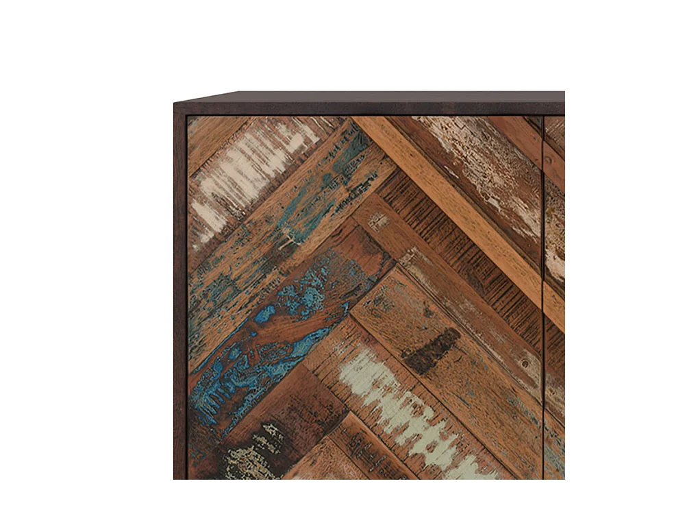 Buffet 4 portes en bois d'acacia et bois recyclé - Krabi