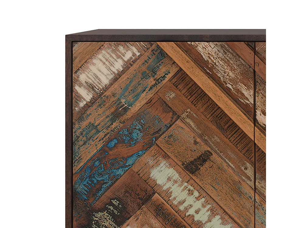 Aparador de 4 puertas de madera de acacia y madera reciclada - Krabi