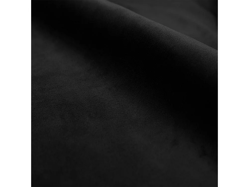 Lot de 2 chaises en velours noir et pieds en métal noir - Rosy