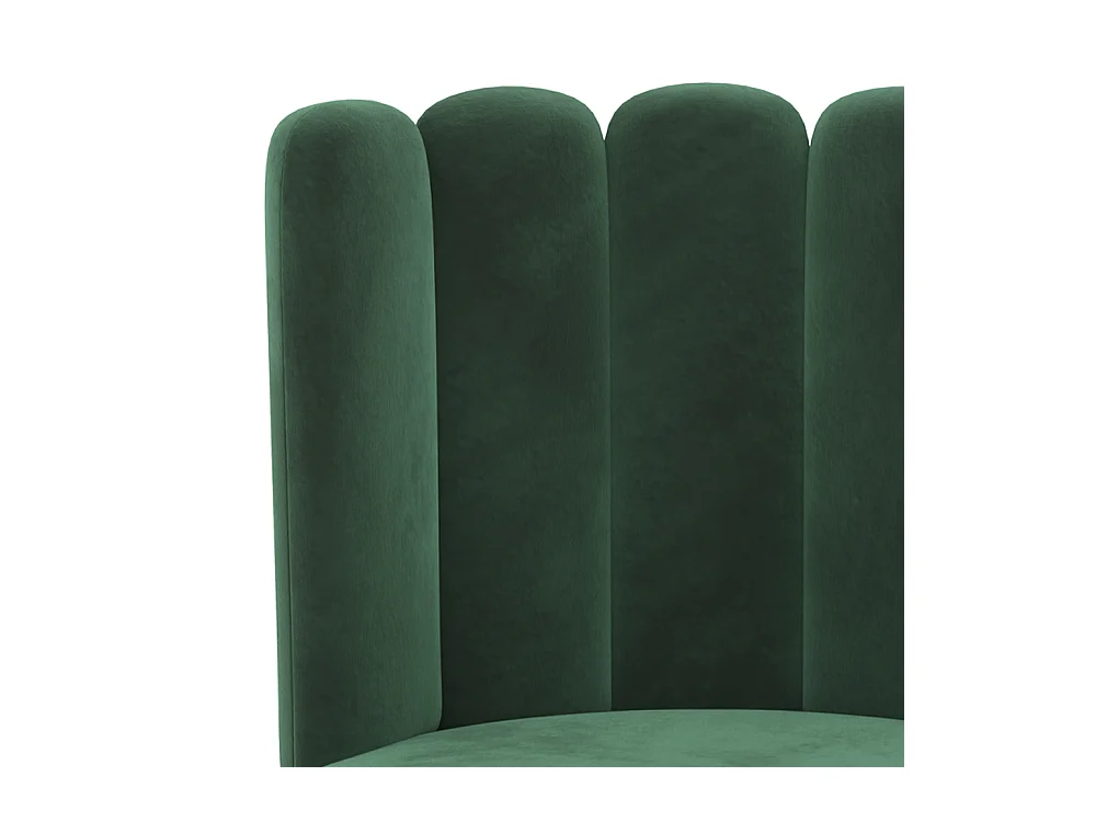 Set de 2 sillas de terciopelo verde con patas de metal - Rosy