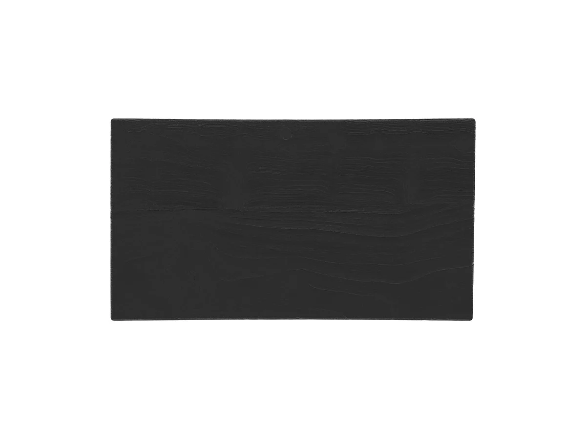 Sgabello in legno di teak riciclato verniciato di nero - Eka