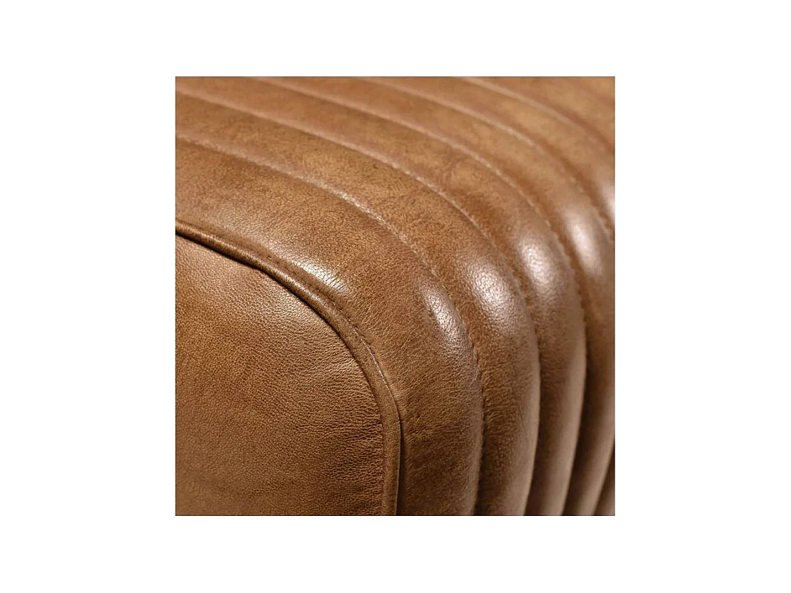 Taburete de cuero marrón - Morena