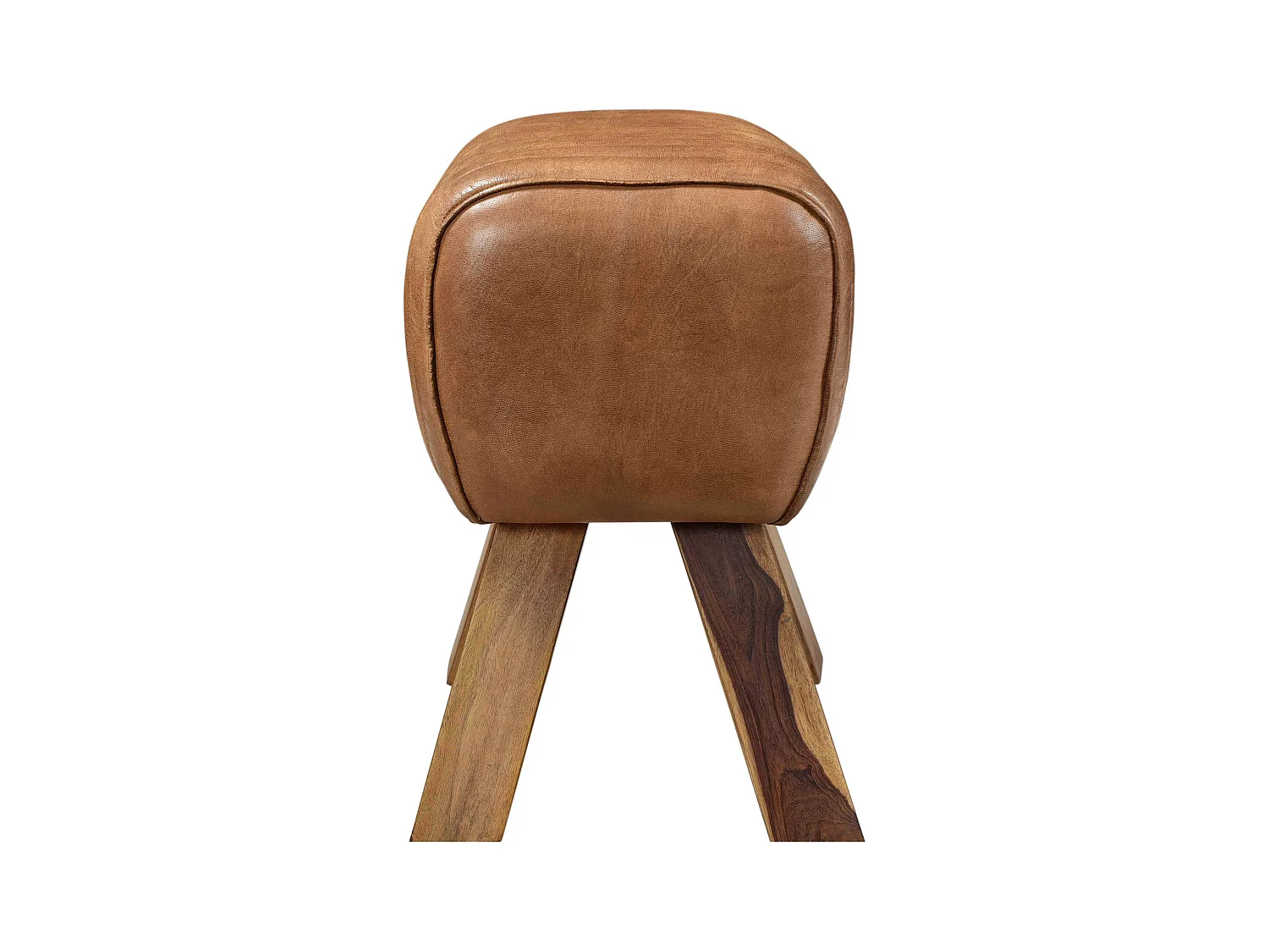 Taburete de cuero marrón - Morena