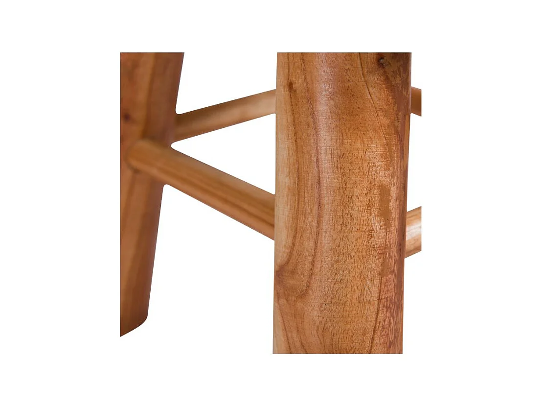 Piccolo sgabello in cotone giallo senape - Lisa