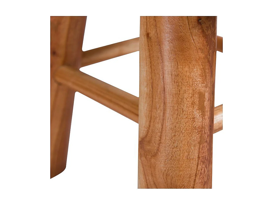 Taburete de punto de algodón amarillo mostaza - Lisa