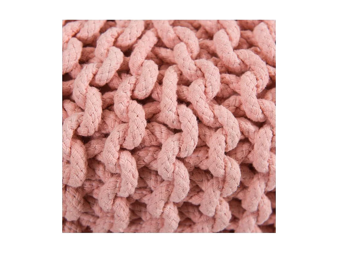 Piccolo sgabello in cotone rosa cipria - Lisa