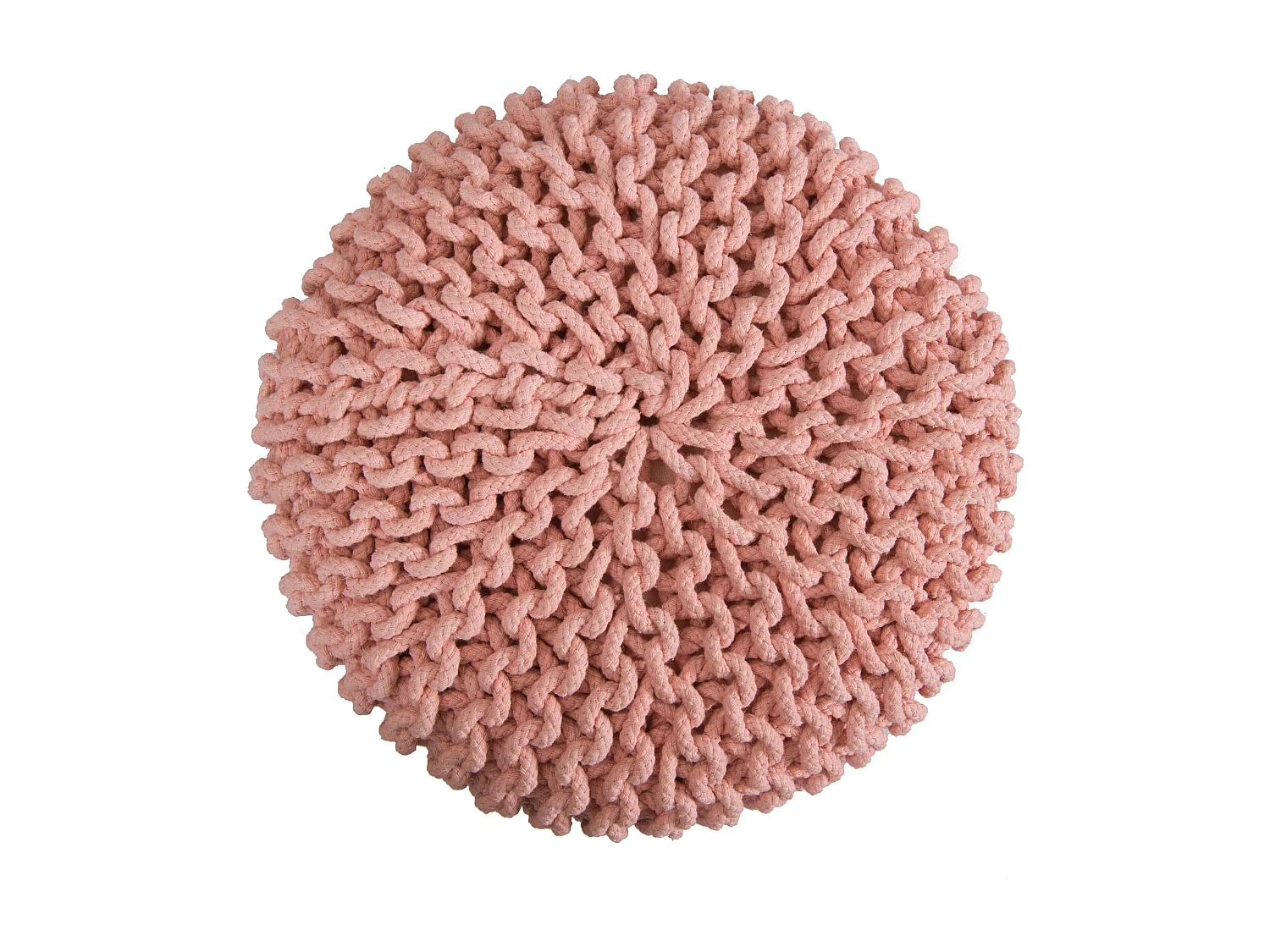 Piccolo sgabello in cotone rosa cipria - Lisa