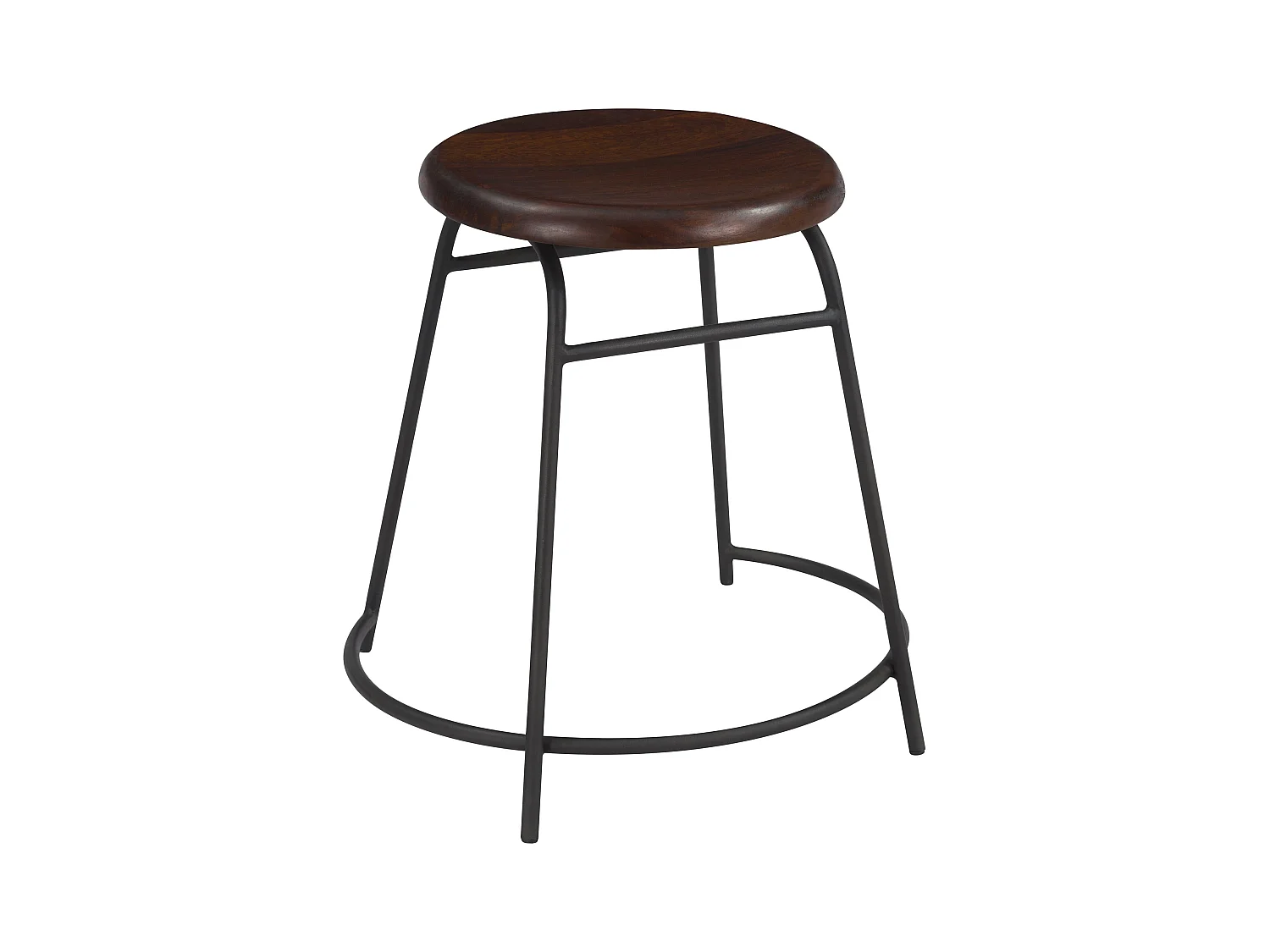 Set di 2 sgabelli in legno scuro - Barney