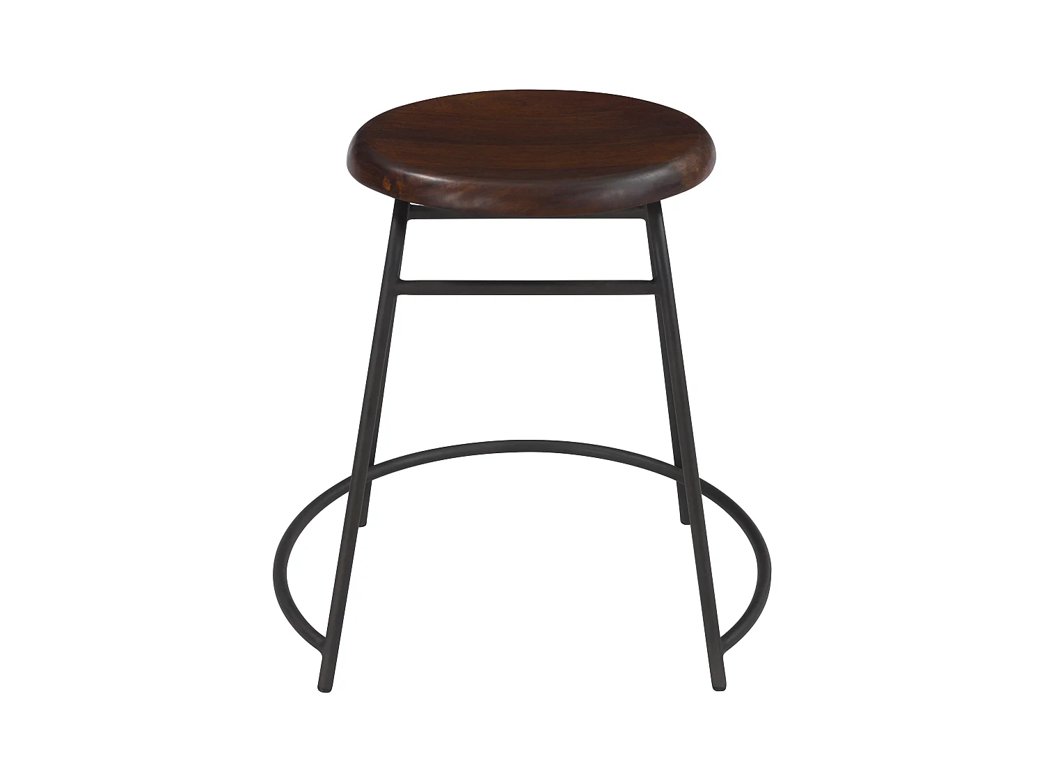 Set di 2 sgabelli in legno scuro - Barney