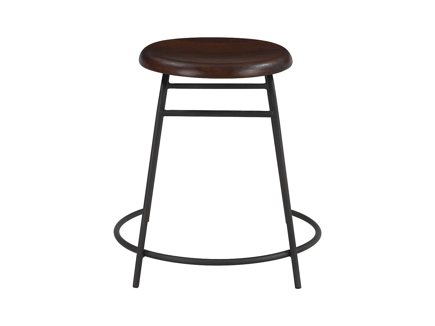 Set di 2 sgabelli in legno scuro - Barney