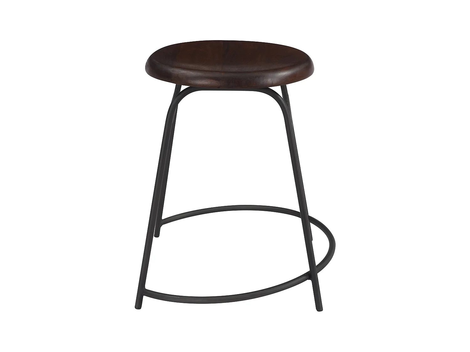 Set di 2 sgabelli in legno scuro - Barney