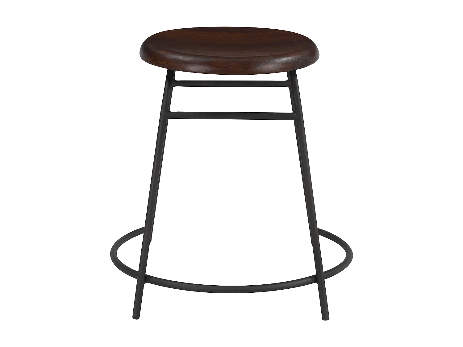 Set di 2 sgabelli in legno scuro - Barney