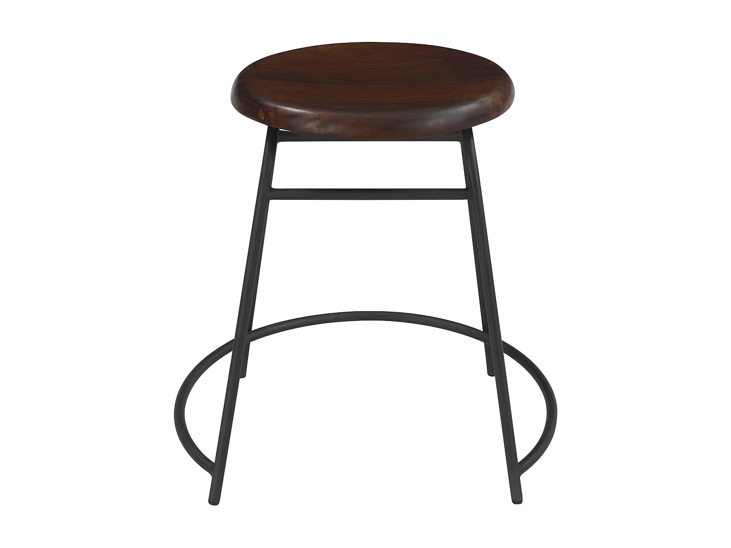 Set di 2 sgabelli in legno scuro - Barney