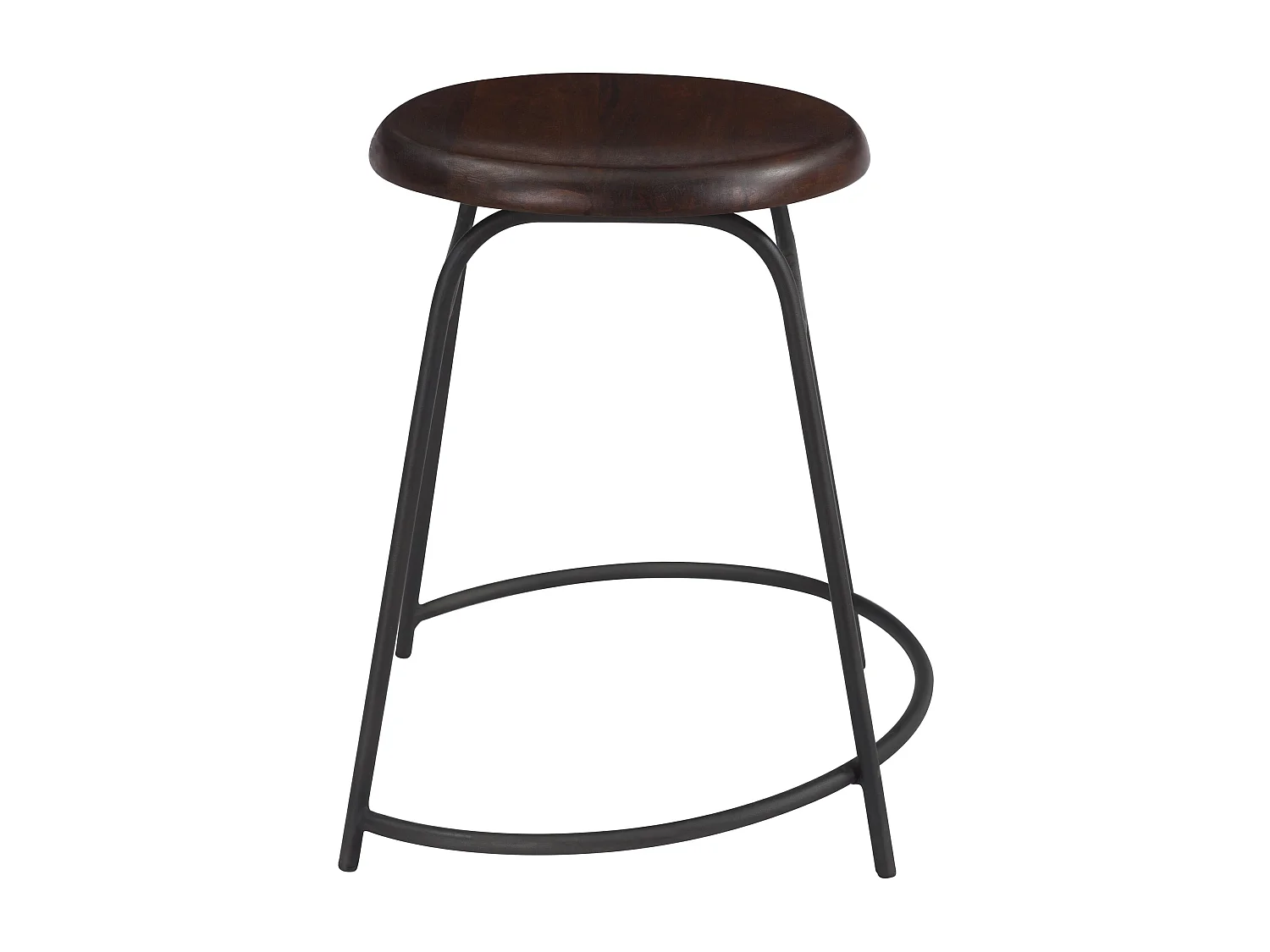 Set di 2 sgabelli in legno scuro - Barney