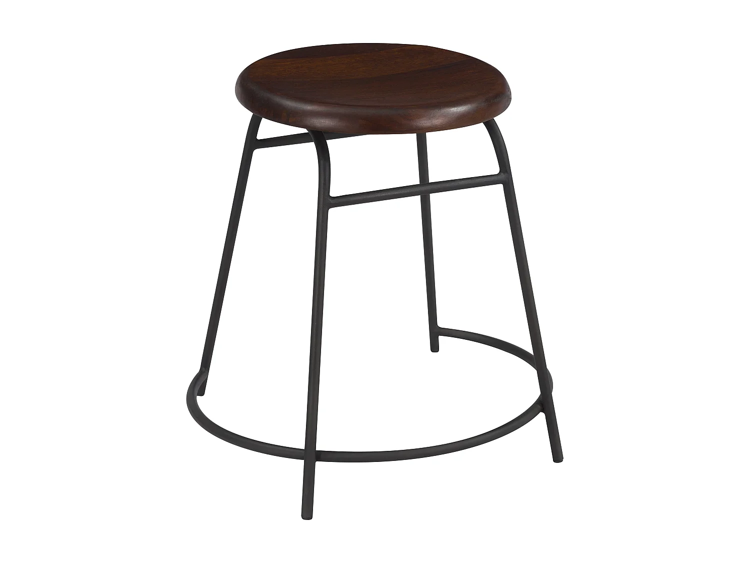 Set di 2 sgabelli in legno scuro - Barney